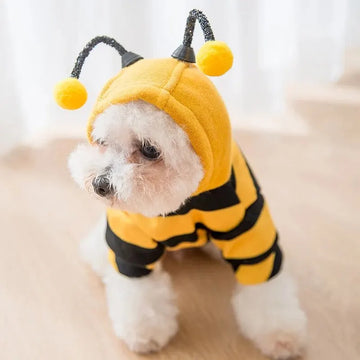 Bee Hoodie Dog & Cat Costume – Cute Winter Pet Suit
