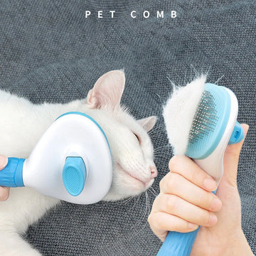 Pet Grooming Brush & Comb Set – Stainless Steel Teeth for Tangles & Loose Hair