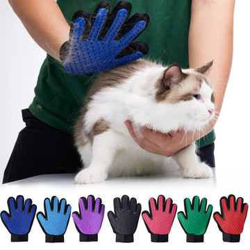 Pet Grooming Glove for Cats & Dogs