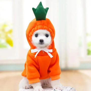 Carrot Dog Hoodie – Cute Warm Fleece Sweater for Puppies