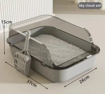 Enclosed Cat Litter Box – Deep Tray Design to Prevent Mess & Odor Escape