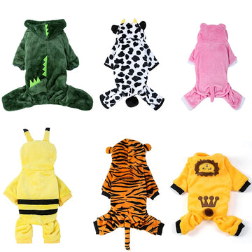 Fleece Dog & Cats Jumpsuit – Warm & Cozy for Small Pets