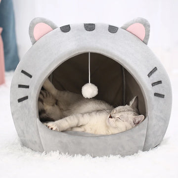Cozy Cat Bed – Warm Kitten Cave for Cats & Small Dogs