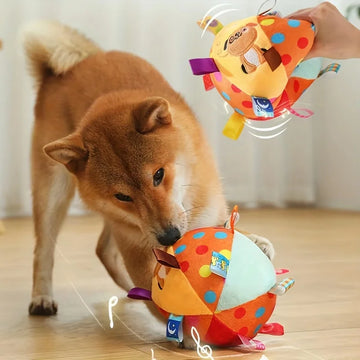 Plush Handle Chew Ball – Tough & Fun