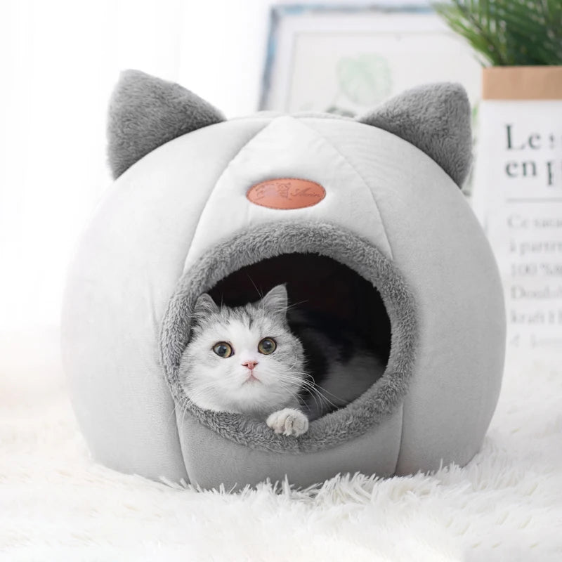 CozySleep Heated-Like Winter Cat Bed – Plush Deep Sleep Nest for Cats & Small Dogs