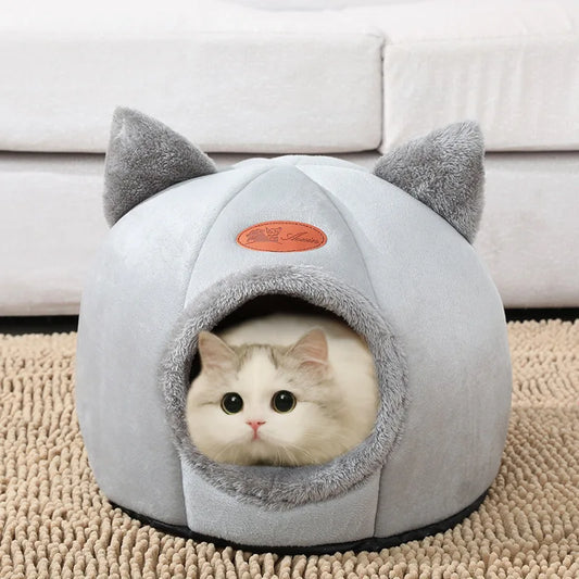 CozySleep Heated-Like Winter Cat Bed – Plush Deep Sleep Nest for Cats & Small Dogs