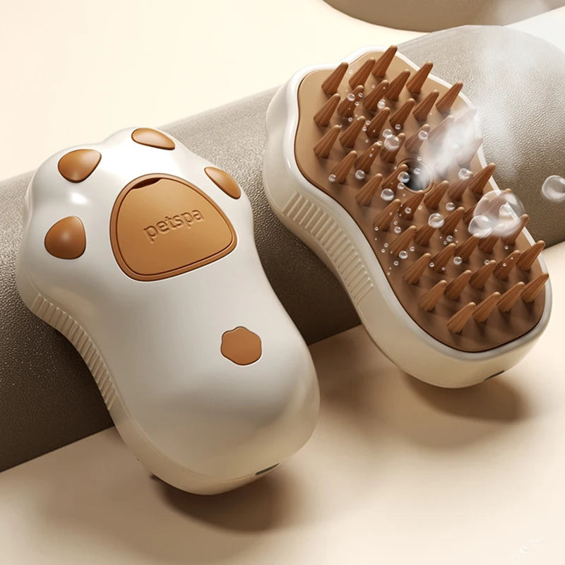 3-in-1 Pet Hair Brush – Steam Cleaning & Scalp Massage for Dogs & Cats