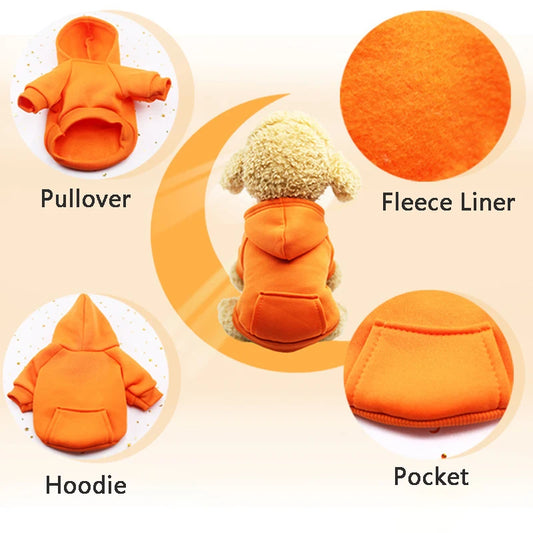 Warm Dog & Cat Hoodie – Cozy Winter Jacket for Small Pets