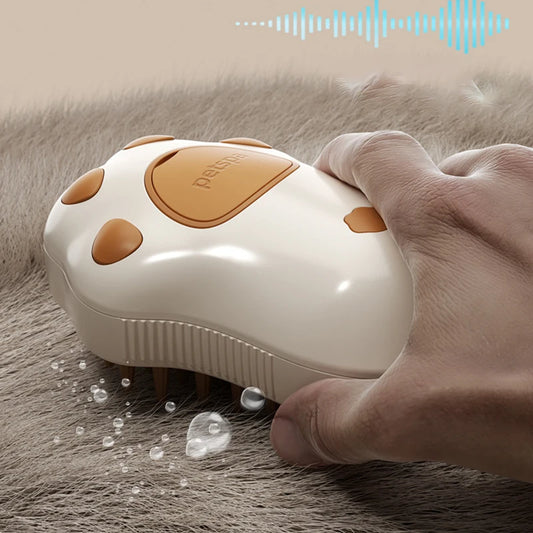 3-in-1 Pet Hair Brush – Steam Cleaning & Scalp Massage for Dogs & Cats