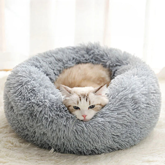 Plush Pet Nest – Warm Washable Cat & Dog Bed